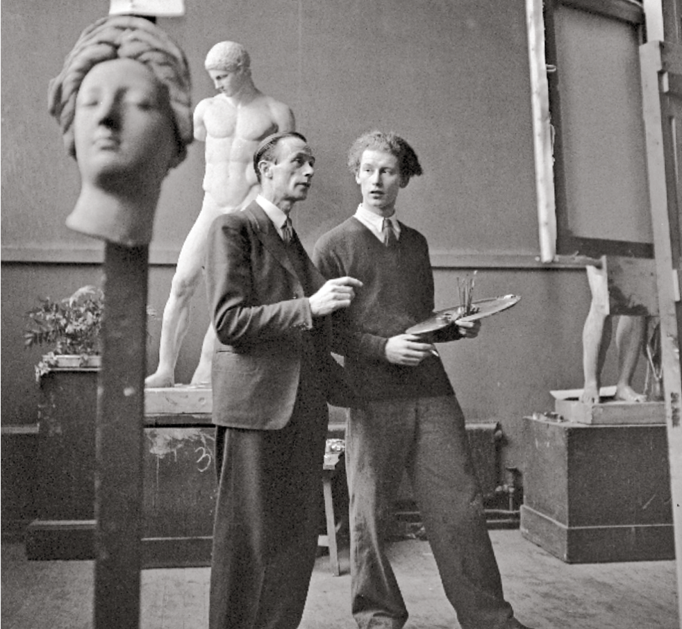 Coldstream pictured with art student