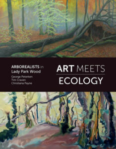 Art meets ecology book cover with paintings of trees
