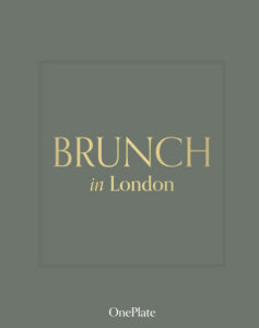 Grey book cover with title 'brunch in London'