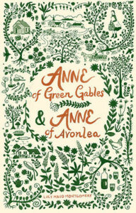 Green and white ornamental cover of Anne and Green Gables and Anne of Avonlea