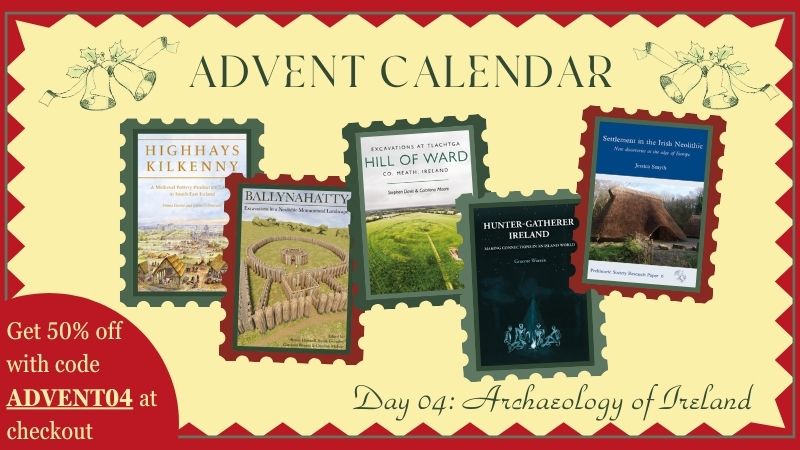 Cream image with red zigzag border showing the five books included in the Day 4 Advent Calendar offer