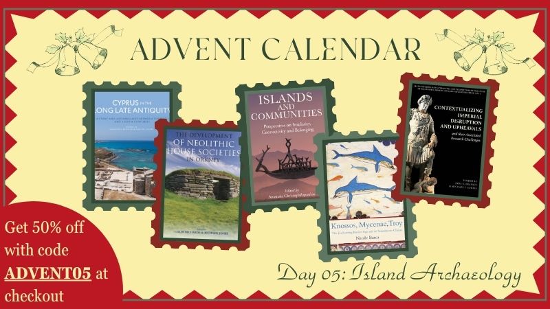 Cream image with red zigzag border showing the books included in the offer for day 5 of the Advent Calendar