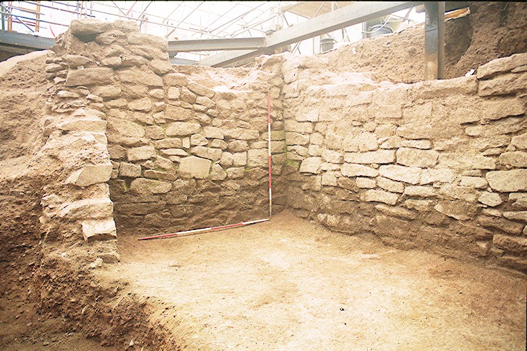 Image of the stone-built cellar at north end of the elaborate late Saxon building 
